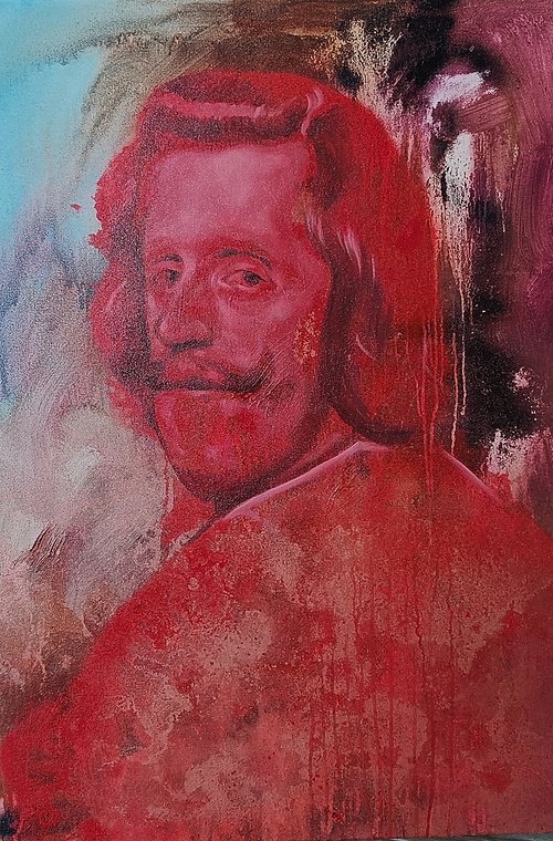 King Philip IV of Spain (after Diego Velazquez) - Mixed Media on Canvas - 100cm x 80cm