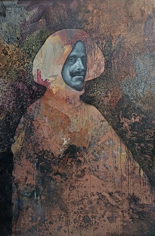 Self-Portrait of Diego Velazquez - Mixed Media on Canvas - 150cm x 120cm