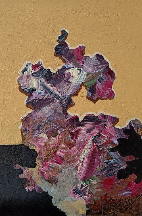 Holofernes' Head - Mixed Media on Canvas - 53cm x 63cm - 2025