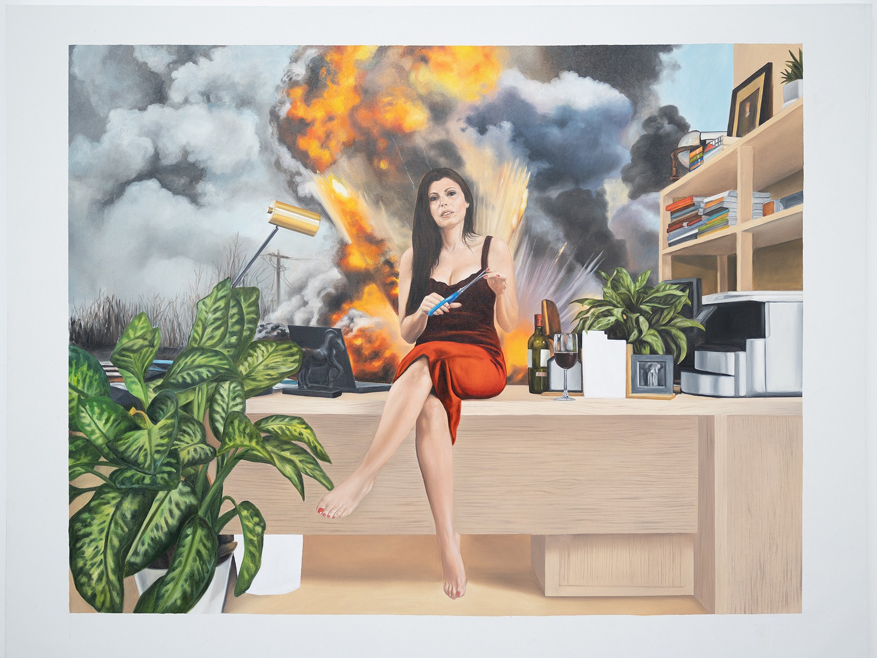 The Editor - Oil on Canvas - 168cm x 217cm - 2022